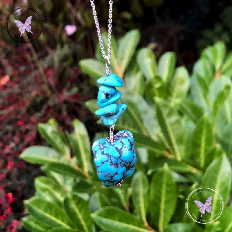 Turquoise Nugget Healing Pendant Necklace